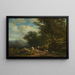 Landschaft mit einem Bauern und seinem Vieh - Alexander Joseph Daiwaille — gerahmtes Bild an der Wand