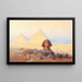 Der Sphinx vor den Pyramiden von Gizeh - Alexander Kircher — gerahmtes Bild an der Wand