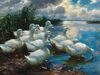 Alexander Koester - Ducks by a lake.webp
