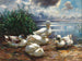 Anatre sul lago Chiemsee in una tempesta nascente - Alexander Koester — vista dell’opera