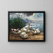 Anatre sul lago Chiemsee in una tempesta nascente - Alexander Koester — quadro incorniciato alla parete