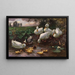 Ente mit Enten und Entenküken am Seeufer - Alexander Koester — gerahmtes Bild an der Wand