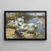 Sept Enten am Wasserufer - Alexander Koester — gerahmtes Bild an der Wand