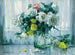 Stillleben mit weißen und gelben Rosen in einer Glasvase - Alexander Koester — Ansicht des Kunstwerks