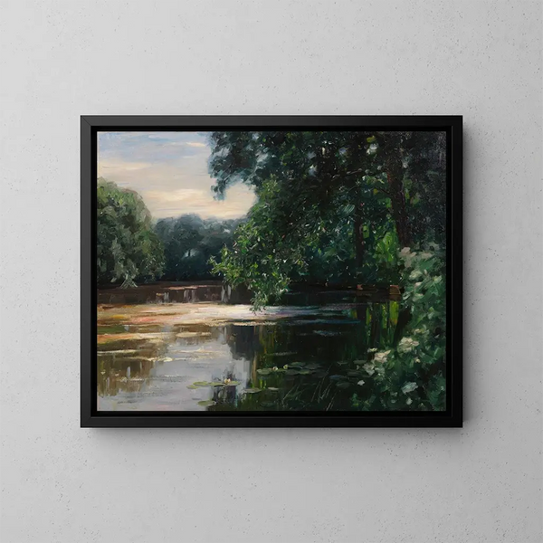 stagno di Viktring - Alexander Koester — quadro incorniciato alla parete