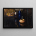 Stillleben mit Vase auf Mahagoni-Tisch - Alexander Koester — gerahmtes Bild an der Wand