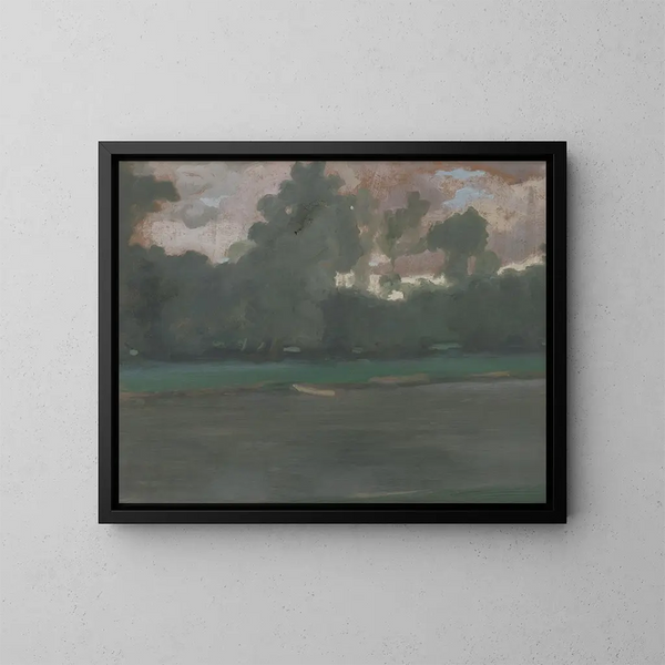 Paesaggio con acqua - Alexander Kubnyi — quadro incorniciato alla parete