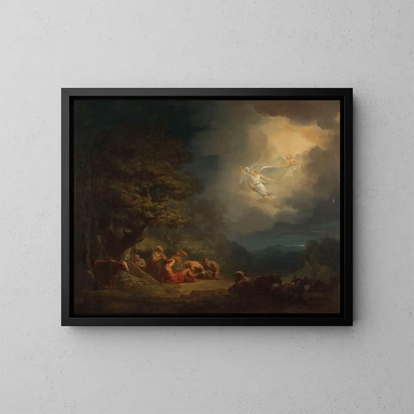 Rivelazione degli angeli ai pastori - Alexander Laurus — quadro incorniciato alla parete