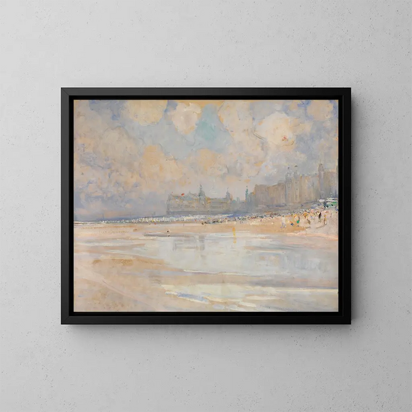 Die Ostende-Strand - Alexander Marcette — gerahmtes Bild an der Wand