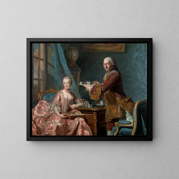 Ritratto doppio - Alexander Roslin — quadro incorniciato alla parete