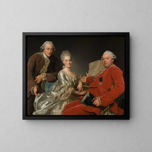 John Jennings, Esq., figlio e cognata - Alexander Roslin — quadro incorniciato alla parete