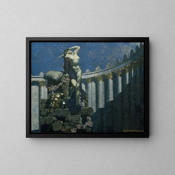 Didon am Scheiterhaufen - Alexander Rothaug — gerahmtes Bild an der Wand