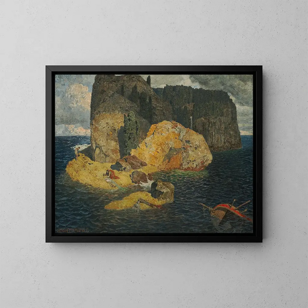 Schiffswrack auf einer Insel - Alexander Rothaug — gerahmtes Bild an der Wand