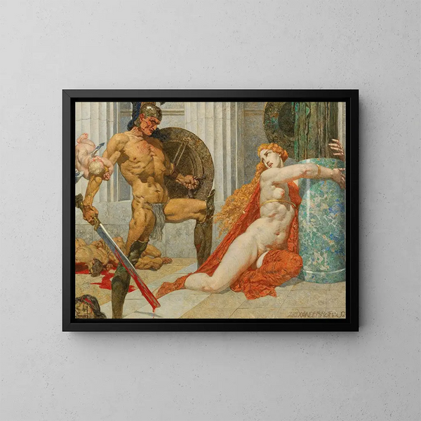 Ménélas findet Hélène wieder - Alexander Rothaug — gerahmtes Bild an der Wand