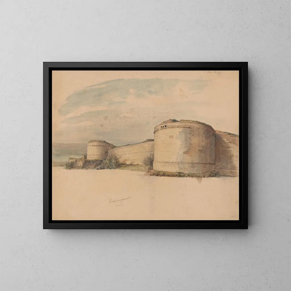 Rundbilder von Hass und Zorn und die fünf Köpfe auf der Zwanengracht in Maastricht - Alexander Schaepkens — gerahmtes Bild an der Wand