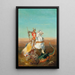 Saint Georges et le dragon - Alexander von Bensa — framed artwork on a wall