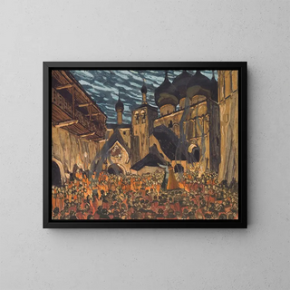 Alexander Yakovlevich Golovin - Set Design For Act I of Pskovityanka.webp