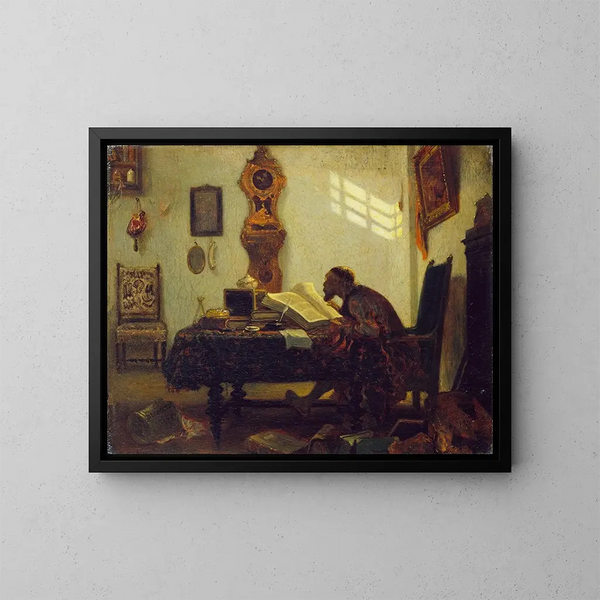 Der Philosoph - Alexandre-Gabriel Decamps — gerahmtes Bild an der Wand
