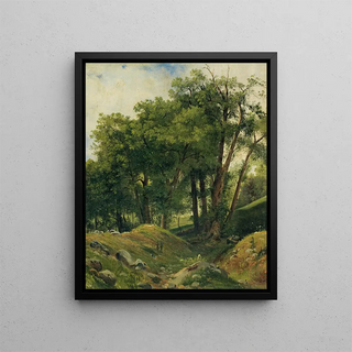 Alexandre Calame - Group Of Chestnut Trees.webp