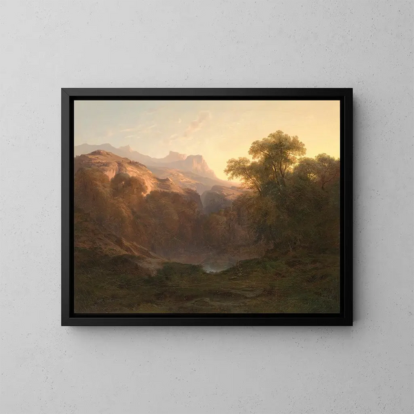 Berglandschaft - Alexandre Calame — gerahmtes Bild an der Wand