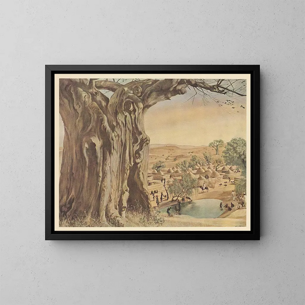 Zeichnungen und Gemälde Afrikas pl. 16 - Alexandre Iacovleff — gerahmtes Bild an der Wand
