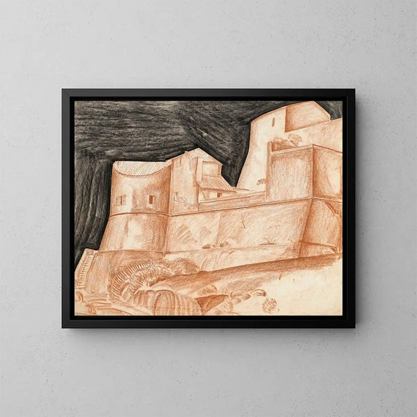 Die Haus in Port-Cros - Alexandre Iacovleff — gerahmtes Bild an der Wand