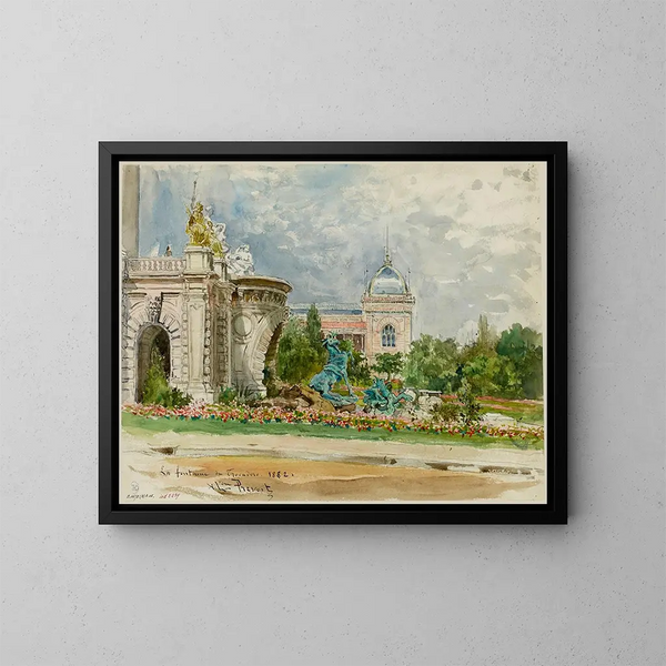 Fontaine du Trocadéro - Alexandre Prévost — gerahmtes Bild an der Wand