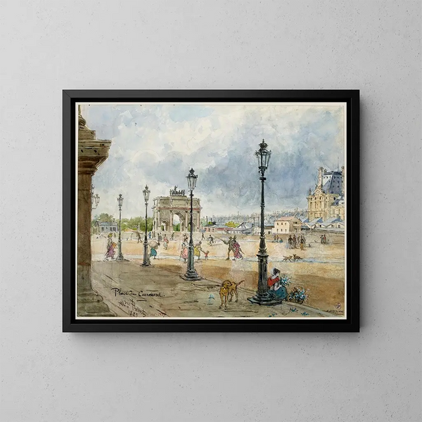 Place du Carrousel - Alexandre Prévost — gerahmtes Bild an der Wand