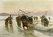 Fischerei mit Garnelen in der Normandie - Alexei Danilovich Kivshenko — Ansicht des Kunstwerks