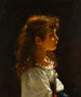 Giovane ragazza di profilo - Alexei Harlamoff — vista dell’opera