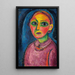 Busto di una donna in abito rossastro - Alexej von Jawlensky — quadro incorniciato alla parete