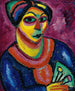 Donna con ventaglio verde - Alexej von Jawlensky — vista dell’opera