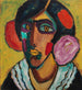 Testa di donna con fiori nei capelli - Alexej von Jawlensky — vista dell’opera