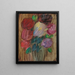 Grande natura morta di peonie al crepuscolo - Alexej von Jawlensky — quadro incorniciato alla parete