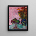 Nature morte con ciotola di frutta e vaso di fiori - Alexej von Jawlensky — quadro incorniciato alla parete