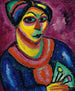 Donna con ventaglio verde - Alexej von Jawlensky — vista dell’opera
