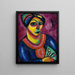 Donna con ventaglio verde - Alexej von Jawlensky — quadro incorniciato alla parete