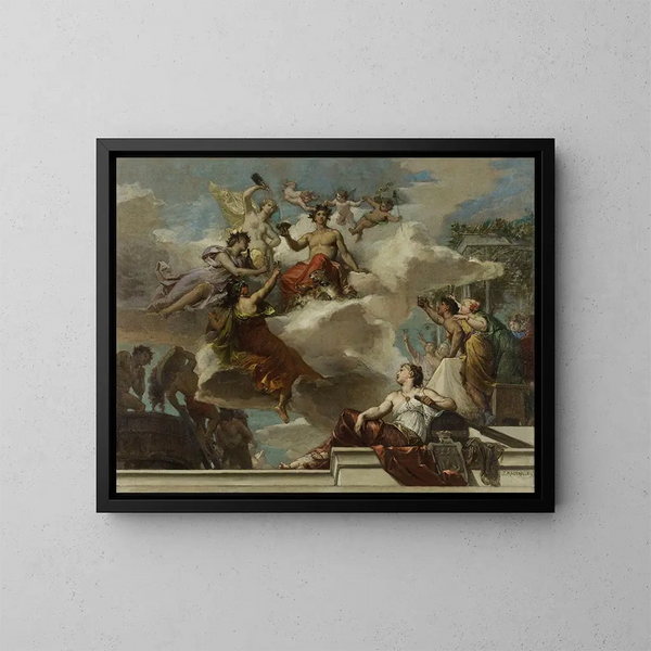 Il trionfo di Bacco - Alexis-Joseph Mazerolle — quadro incorniciato alla parete
