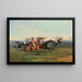Horse racing, four jockeys - Alfred de Dreux — framed artwork on a wall