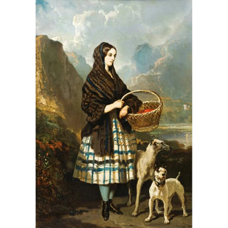 Alfred De Dreux - Jeune femme aux chiens.webp