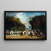 L-Kunstdruck der Artillerie, die im Garten der Tuileries Ende September 1870 kampiert - Alfred Decaen — gerahmtes Bild an der Wand