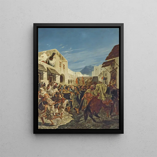 Alfred Dehodencq - Musiciens juifs dans les rues de Ttuan.webp