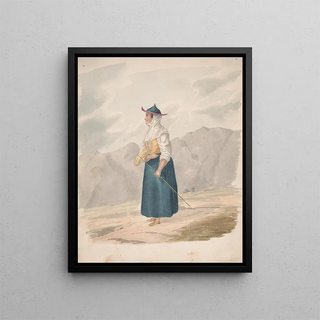 Alfred Diston - Peasant Woman with Staff La Palma.webp