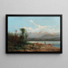 Landschaft mit Bergsee und Fischer - Alfred Godchaux — gerahmtes Bild an der Wand