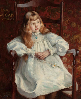 Alfred Hartley - Portrait of Ina Wigan age eight.webp