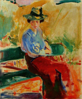 Alfred Henry Maurer - Figure on Bench.webp
