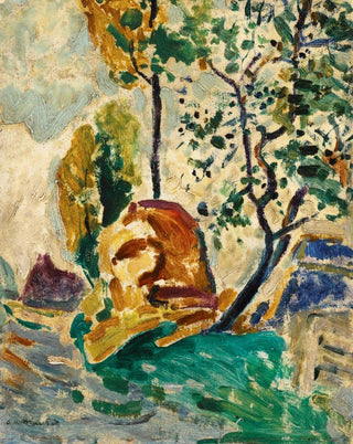 Alfred Henry Maurer - Tree And Rock.webp