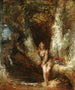 Fille seduta davanti a una piscina boschiva - Alfred Joseph Woolmer — vista dell’opera