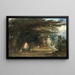 Terrasse von Haddon Hall - Alfred Joseph Woolmer — gerahmtes Bild an der Wand
