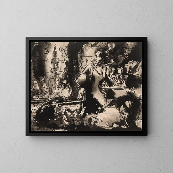Erscheinung - Alfred Ost — gerahmtes Bild an der Wand